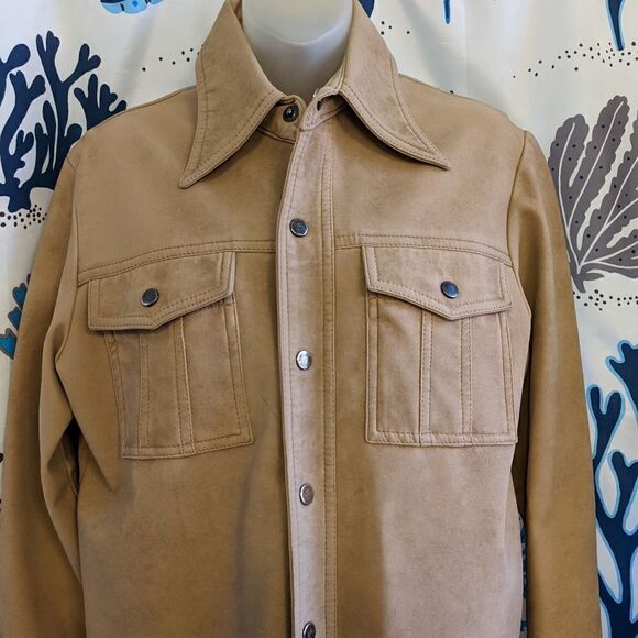 VTG 70s Val Cassi Collection Vina-Hide Vinyl Work Jacket - Picture 2 of 15